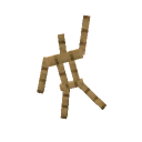 An Armor Stand waving at the user