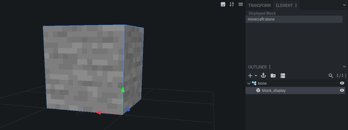 Block Display example